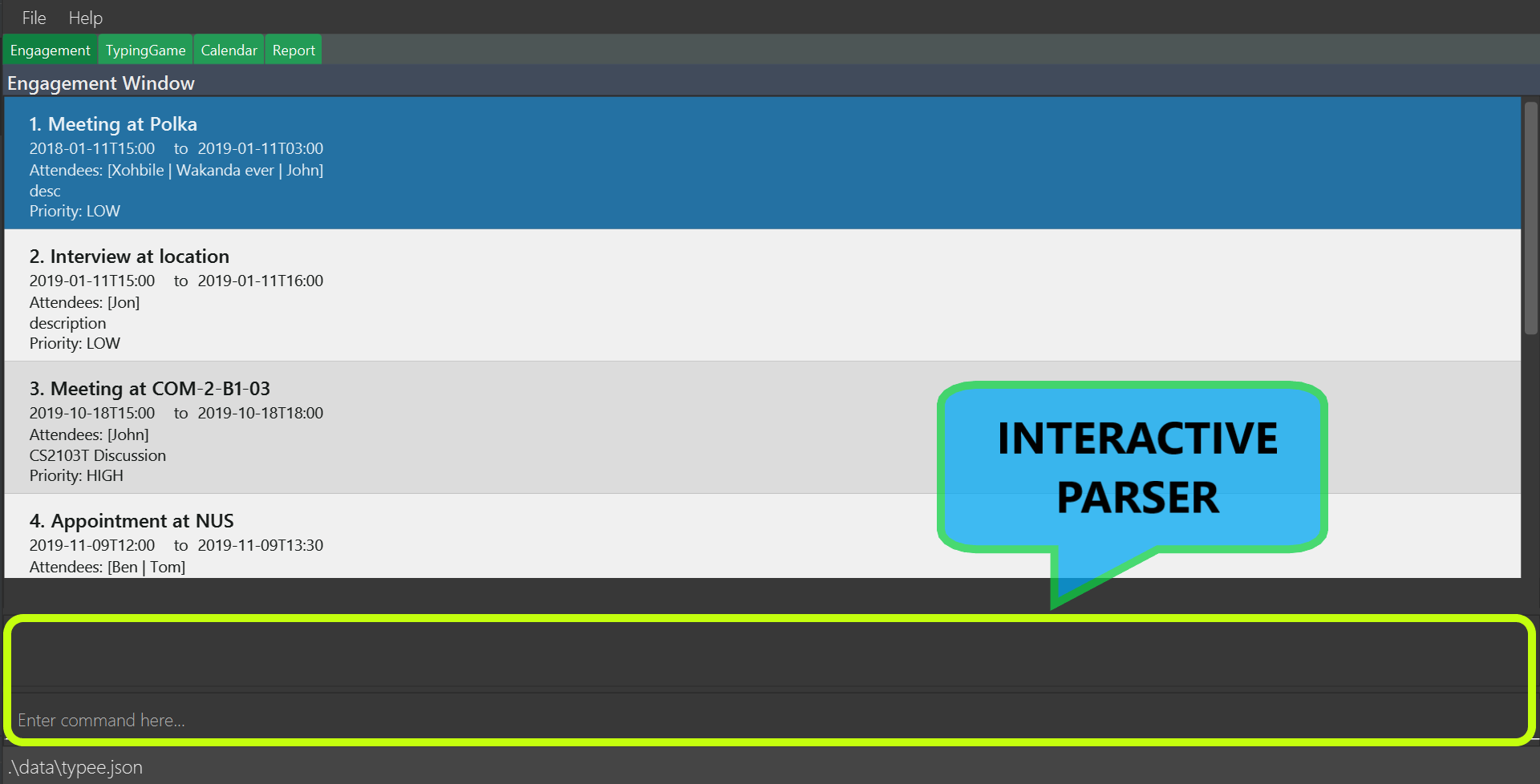 interactive parsing 0